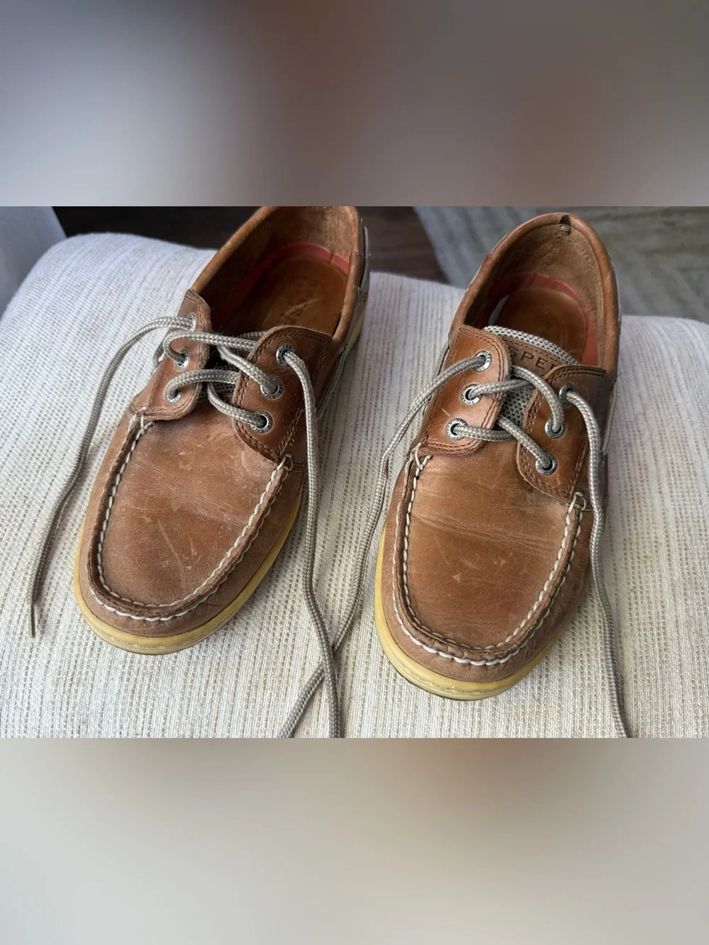 Sperry Tan/Brown Leather Boat Shoes